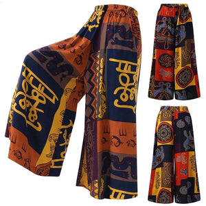 Women's Wide Leg Boho Harem Pants Gypsy Hippie Indian Thailand Bohemian Palazzo Pants Smocked Waist Aladdin Trousers shirt