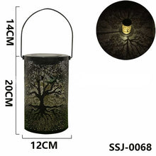 Load image into Gallery viewer, New Wrought Iron Tree Lantern, Outdoor Courtyard Solar Viewing Lamp, Decorative Atmosphere, Hollow Hanging Lamp