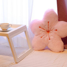 Load image into Gallery viewer, Cherry blossoms Stuffed Flower Plush Cushion Girly Room Decor Sunflower Pillow Pink Flower for Girls Bedroom Seat Pillow