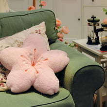 Load image into Gallery viewer, Cherry blossoms Stuffed Flower Plush Cushion Girly Room Decor Sunflower Pillow Pink Flower for Girls Bedroom Seat Pillow