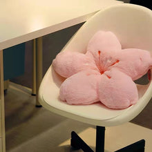 Load image into Gallery viewer, Cherry blossoms Stuffed Flower Plush Cushion Girly Room Decor Sunflower Pillow Pink Flower for Girls Bedroom Seat Pillow