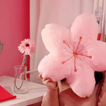 Load image into Gallery viewer, Cherry blossoms Stuffed Flower Plush Cushion Girly Room Decor Sunflower Pillow Pink Flower for Girls Bedroom Seat Pillow