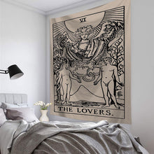 Load image into Gallery viewer, Mandala Tapestry Tarot Card  Wall Hanging Astrology Divination Witchcraft Room Decor Bedspread Throw Cover Sun Moon Wall Decor