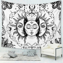 Load image into Gallery viewer, Mandala Tapestry Tarot Card  Wall Hanging Astrology Divination Witchcraft Room Decor Bedspread Throw Cover Sun Moon Wall Decor