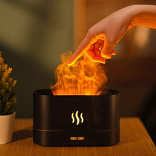 Load image into Gallery viewer, USB Simulation Flame Night Light with 180ML Water Tank Humidifier Suitable for Bedroom Living Room Office Atmosphere Desk Lamp