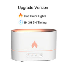 Load image into Gallery viewer, USB Simulation Flame Night Light with 180ML Water Tank Humidifier Suitable for Bedroom Living Room Office Atmosphere Desk Lamp