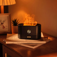Load image into Gallery viewer, USB Simulation Flame Night Light with 180ML Water Tank Humidifier Suitable for Bedroom Living Room Office Atmosphere Desk Lamp