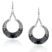 Load image into Gallery viewer, Ethnic Vintage Carved Large Circle Antique Drop Dangle Earrings