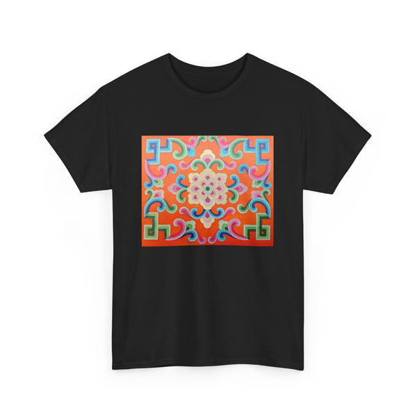Tee Tibetan Traditional Pattern Unisex Heavy Cotton