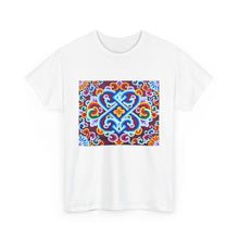 Load image into Gallery viewer, Tibetan Flower Pattern Printing T-shirt Unisex Heavy Cotton Tee