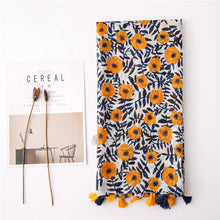 Load image into Gallery viewer, Japanese Literary and Artistic Fresh Cotton and Linen Scarf Retro Patchwork Bohemian Cashew Print Silk Scarf Beautiful Sunscreen Scarf