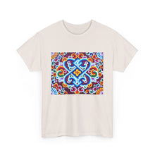 Load image into Gallery viewer, Tibetan Flower Pattern Printing T-shirt Unisex Heavy Cotton Tee
