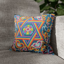 Load image into Gallery viewer, Tibetan Tradition Pattern Printing Spun Polyester Square Pillow Case