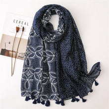 Load image into Gallery viewer, Japanese Literary and Artistic Fresh Cotton and Linen Scarf Retro Patchwork Bohemian Cashew Print Silk Scarf Beautiful Sunscreen Scarf