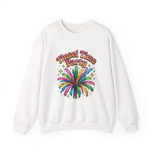 Load image into Gallery viewer, Tinsel Time Party Crewneck Sweatshirt — Festive Holiday Pullover