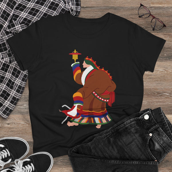 Tee Shirt Traditional Tibetan Costume Character Women's Midweight Cotton
