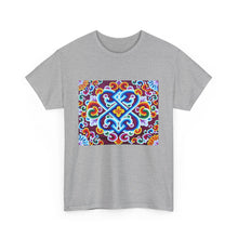 Load image into Gallery viewer, Tibetan Flower Pattern Printing T-shirt Unisex Heavy Cotton Tee