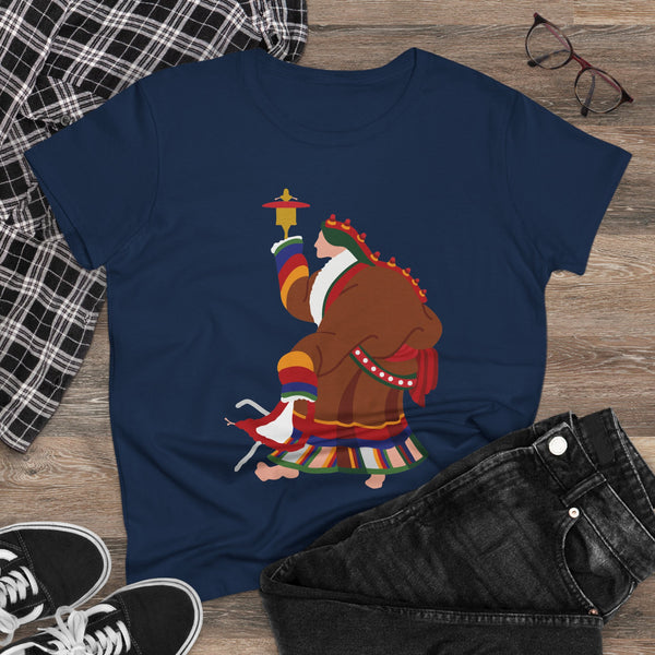 Tee Shirt Traditional Tibetan Costume Character Women's Midweight Cotton