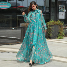 Load image into Gallery viewer, 2023 New Arrives Chiffon Long Sleeve Floral Print Dress Boho Plus Size Women Beach Party Garden Maxi Dress Elegant Vestidos Robe