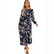 Load image into Gallery viewer, 2023 Sping Summer Bohemian Women Maxi Dress Casual Long Sleeve High Waist Beach Woman Chiffon Dresses Floral Vestidoes Mujer New