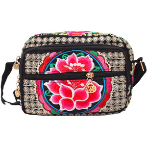 Ethnic Embroidered Multi-layer Bag Ladies Embroidered Casual Cloth Bag.