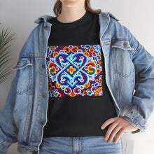 Load image into Gallery viewer, Tibetan Flower Pattern Printing T-shirt Unisex Heavy Cotton Tee