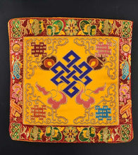 Load image into Gallery viewer, Tibetan Style Cloth Mat Embroidered with Eight Auspicious Crosses, Diamond Pestle, Bell Pestle, Tablecloth