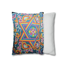 Load image into Gallery viewer, Tibetan Tradition Pattern Printing Spun Polyester Square Pillow Case