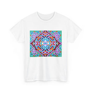 Tibetan Vintage Pattern printing T-shirt Unisex Heavy Cotton Tee