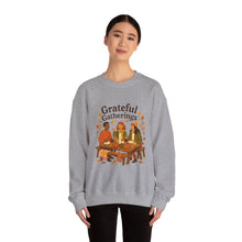 Load image into Gallery viewer, Grateful Gatherings Sweatshirt — Cozy Thanksgiving Friends Crewneck