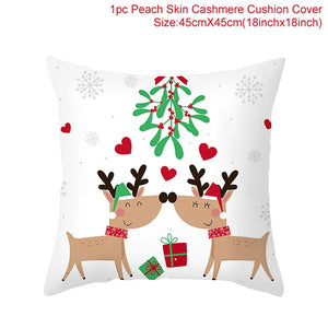 45cm Christmas Cushion Cover Navidad Merry Christmas Decorations For Home 2023 Xmas Noel Cristmas Ornaments New Year Gifts 2024