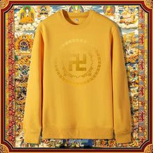 Load image into Gallery viewer, Buddha Heart Print 10,000 Characters Buddha Auspicious Cotton Sweatshirt for Men and Women New Buddhist Culture Pullover Long-sleeved Tops