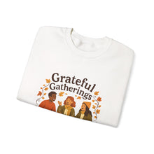Load image into Gallery viewer, Grateful Gatherings Sweatshirt — Cozy Thanksgiving Friends Crewneck