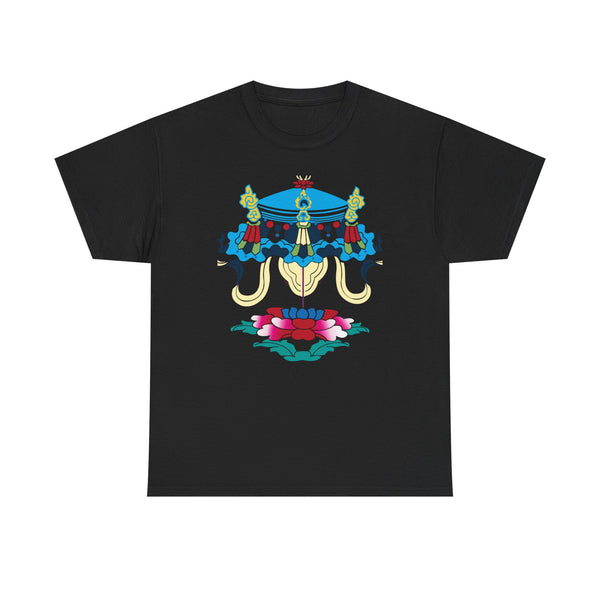 Tibetan Traditional Umbrella Printing Unisex Heavy Cotton Tee