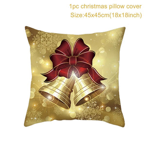 Christmas Cushion Cover Merry Christmas Decorations for Home Christmas Ornament Navidad Noel Xmas Gifts Happy New Year