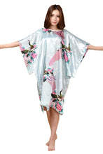 Load image into Gallery viewer, Sexy Female Silk Rayon Robe Bath Gown Nightgown Summer Casual Home Dress Printed Loose Sleepwear Plus Size Nightwear Bathrobe
