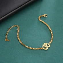 Load image into Gallery viewer, Dawapara Om Ohm Aum Charm Spiritual Pendant Stainless Steel Bracelet Yoga Jewelry Meditation Buddhist Spiritual Amulet