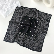 Load image into Gallery viewer, 2025 New 100% Pure Silk Scarf Women Neck Hair Foulard Bandana Square Small Headband Hijab Print Poncho Scarves Pashmina