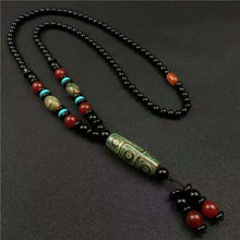 Load image into Gallery viewer, Healing Jewelry Natural Tibetan Dzi Agates Pendant Necklace Nine Eyes Guanyin Ruyi Dragon Agat Stone Necklace for Women Men