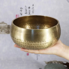 Load image into Gallery viewer, Nepal handmade Tibet Buddha sound bowl Yoga Meditation Chanting Bowl Brass Chime Handicraft music therapy Tibetan Singing Bowl