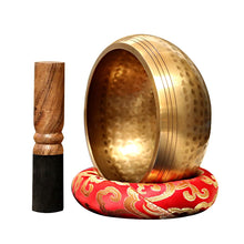 Load image into Gallery viewer, Nepal handmade Tibet Buddha sound bowl Yoga Meditation Chanting Bowl Brass Chime Handicraft music therapy Tibetan Singing Bowl