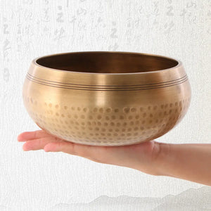 Nepal handmade Tibet Buddha sound bowl Yoga Meditation Chanting Bowl Brass Chime Handicraft music therapy Tibetan Singing Bowl