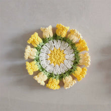 Load image into Gallery viewer, Hand Crocheted Wool Lily of The Valley Coaster Thermal Insulation Pad Small Bouquet for Girls Gifts