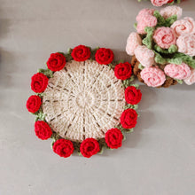 Load image into Gallery viewer, Hand Crocheted Wool Lily of The Valley Coaster Thermal Insulation Pad Small Bouquet for Girls Gifts
