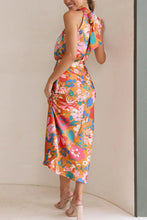 Load image into Gallery viewer, Summer New Light Mature Style Sleeveless Lace Printed Satin Dress