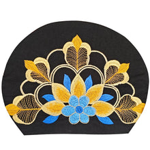 Load image into Gallery viewer, Ethnic Style Embroidered Headscarf Hat Single-layer Small Hat Thin Headgear Hat