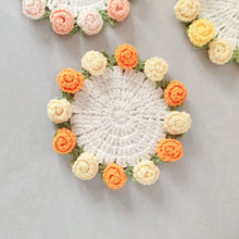 Load image into Gallery viewer, Hand Crocheted Wool Lily of The Valley Coaster Thermal Insulation Pad Small Bouquet for Girls Gifts