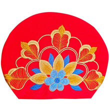 Load image into Gallery viewer, Ethnic Style Embroidered Headscarf Hat Single-layer Small Hat Thin Headgear Hat