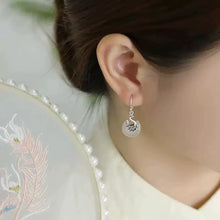 Load image into Gallery viewer, Retro 925 Silver Phoenix Chalcedony Earrings New Light Luxury Old Niche Ethnic Style High-end Versatile Earrings