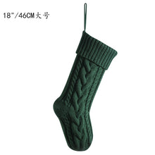 Load image into Gallery viewer, Knitted Christmas gift bag Decorative stockings Christmas stockings Hanging piece Color matching enlarged stagger Fried Dough Twists large capacity gift bag